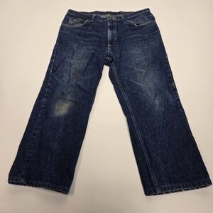 Vintage Lee‎ Jeans Mens 34x32 (34x24) Dark Wash Denim Western Cowboy